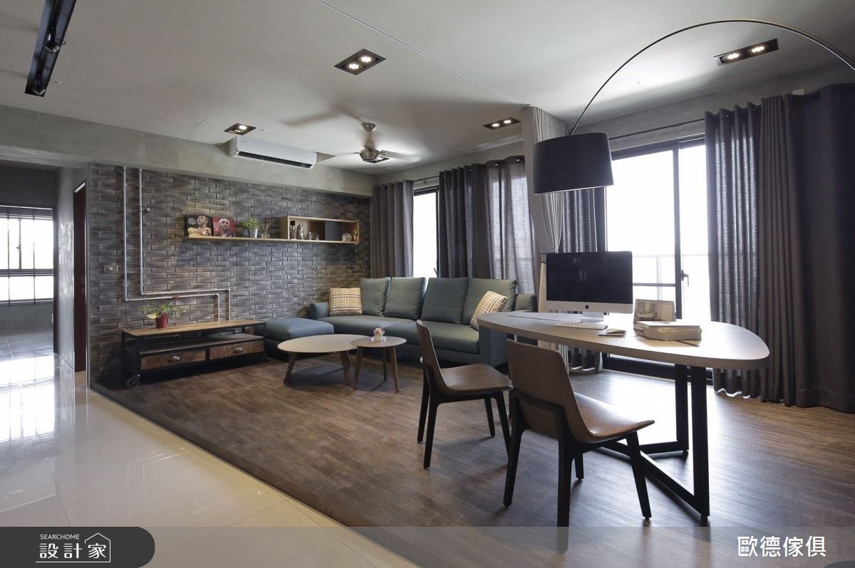 37坪新成屋(5年以下)＿工業風客廳案例圖片＿台灣歐德傢俱股份有限公司＿歐德_12之1