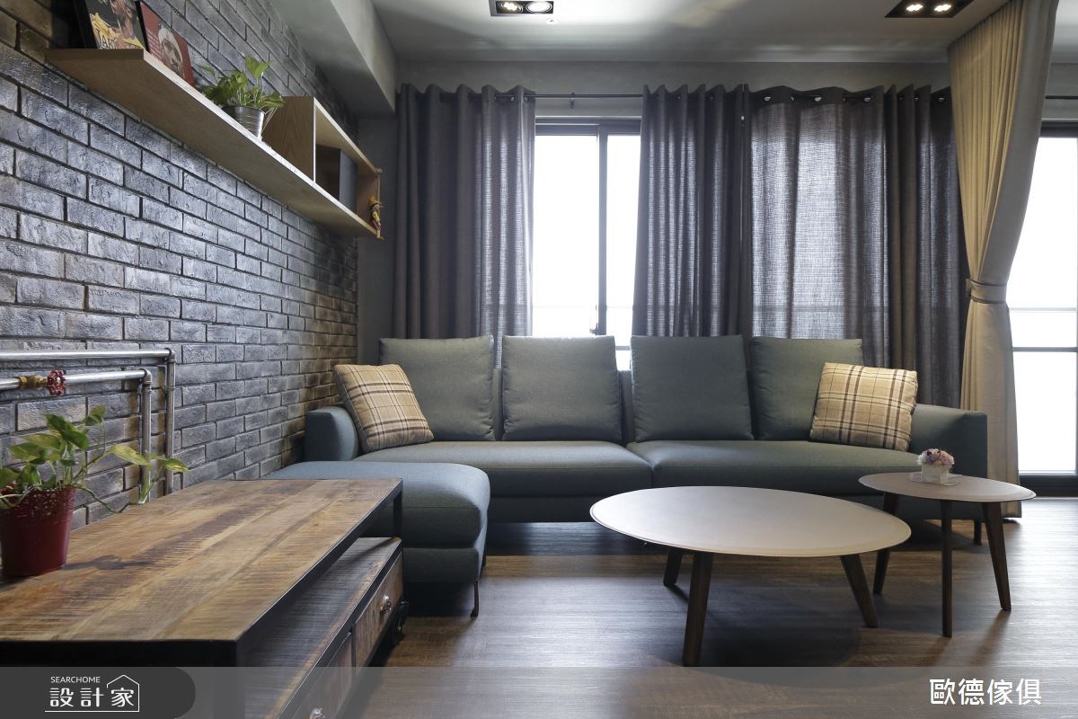 37坪新成屋(5年以下)＿工業風客廳案例圖片＿台灣歐德傢俱股份有限公司＿歐德_12之5