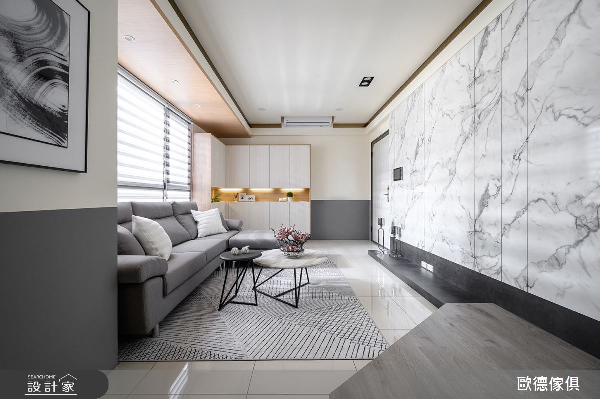28坪新成屋(5年以下)＿簡約風客廳案例圖片＿台灣歐德傢俱股份有限公司＿歐德_84之4