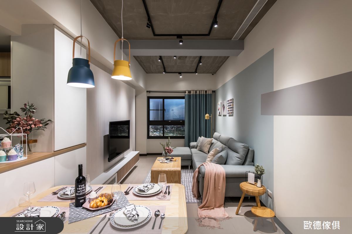 19坪新成屋(5年以下)＿北歐風客廳餐廳案例圖片＿台灣歐德傢俱股份有限公司＿歐德_100之5