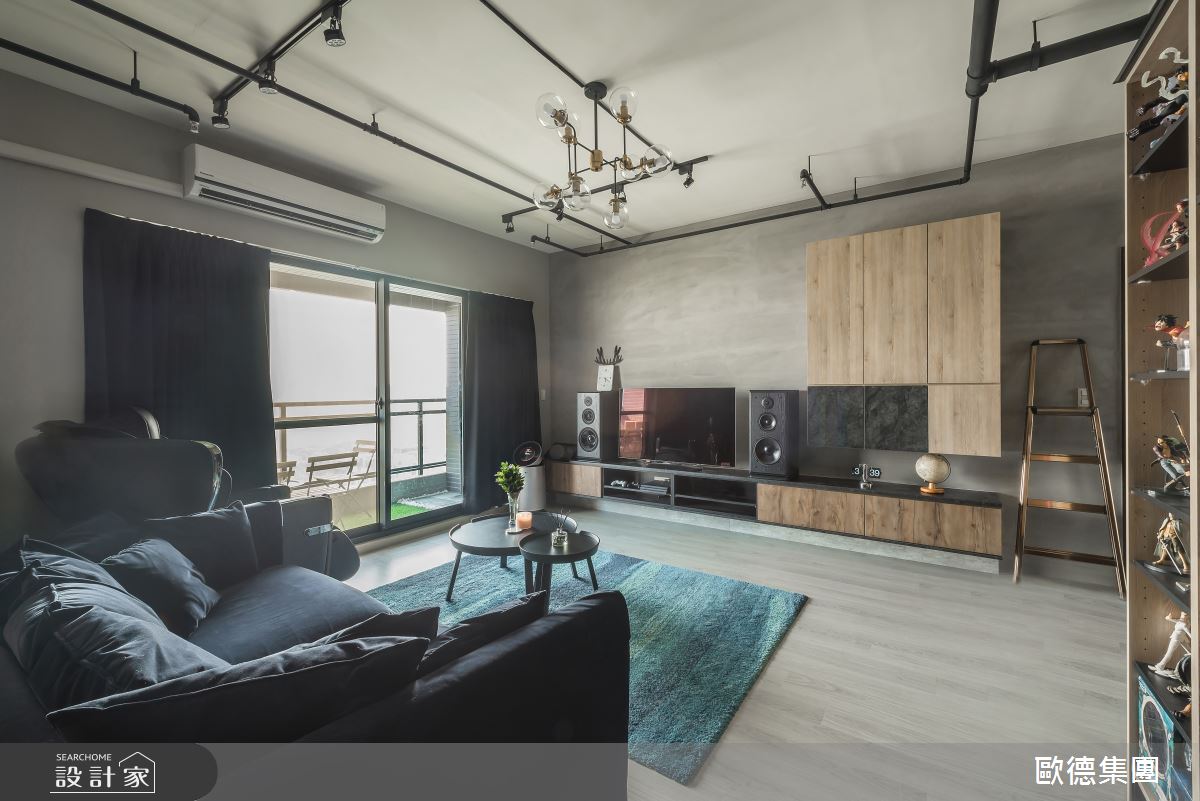 26坪新成屋(5年以下)＿工業風客廳案例圖片＿台灣歐德傢俱股份有限公司＿歐德_113之3