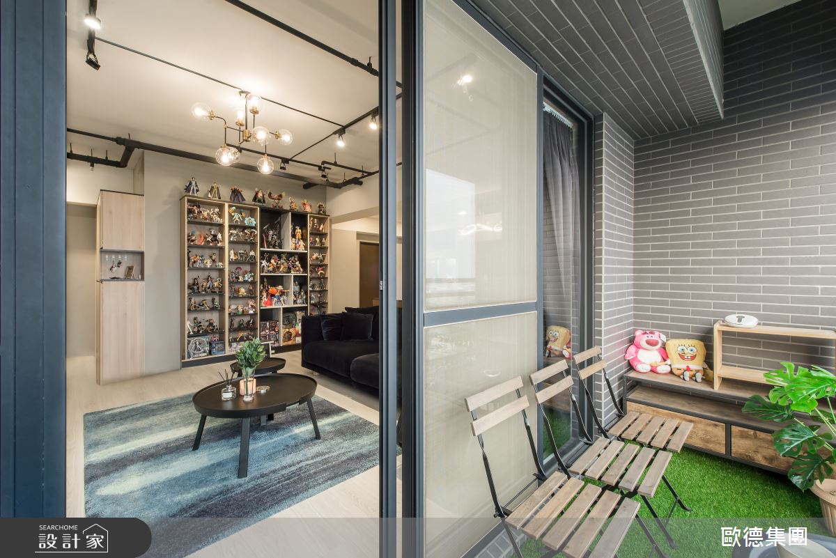 26坪新成屋(5年以下)＿工業風客廳庭院案例圖片＿台灣歐德傢俱股份有限公司＿歐德_113之15