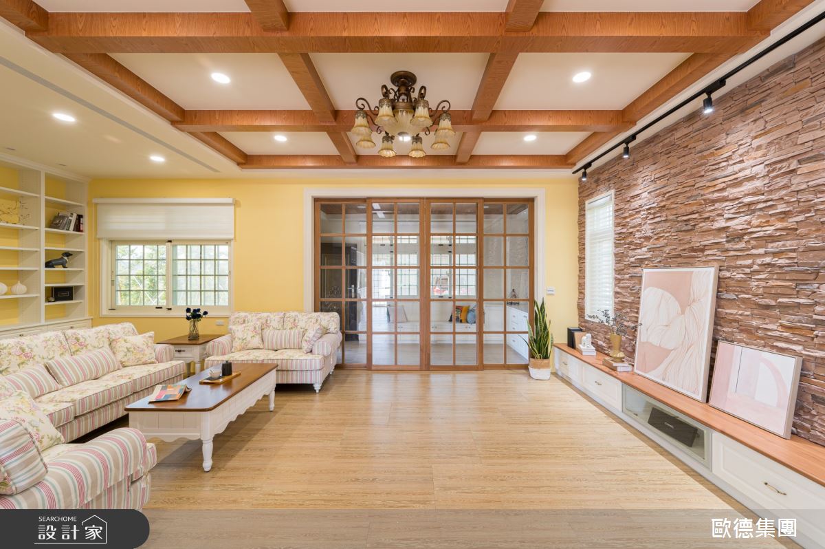 61坪新成屋(5年以下)＿鄉村風客廳案例圖片＿台灣歐德傢俱股份有限公司＿歐德_115之3