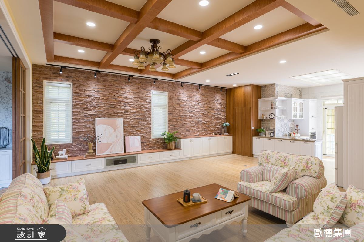 61坪新成屋(5年以下)＿鄉村風客廳案例圖片＿台灣歐德傢俱股份有限公司＿歐德_115之10