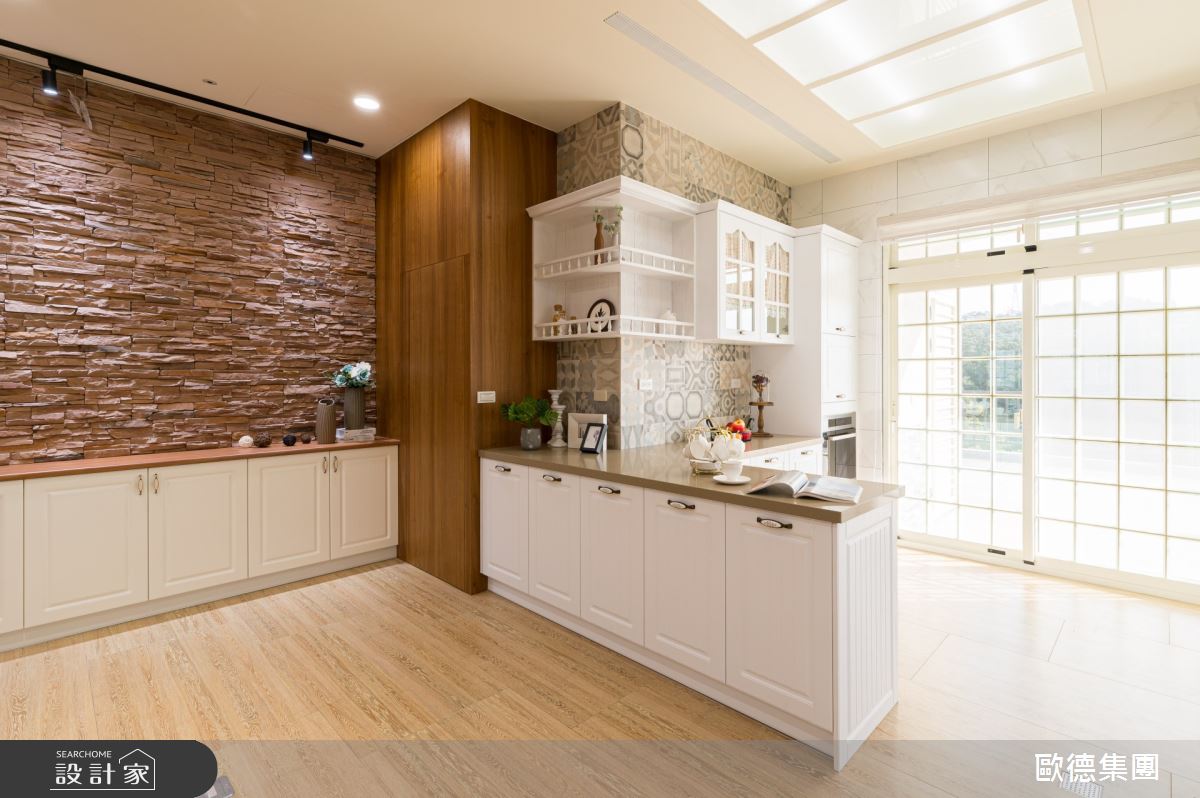 61坪新成屋(5年以下)＿鄉村風廚房吧檯案例圖片＿台灣歐德傢俱股份有限公司＿歐德_115之16