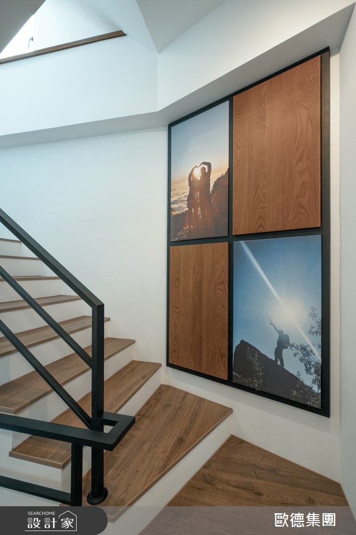 40坪新成屋(5年以下)＿混搭風樓梯案例圖片＿台灣歐德傢俱股份有限公司＿歐德_124之17