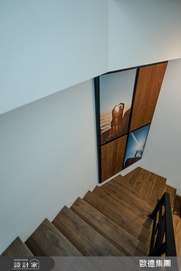 40坪新成屋(5年以下)＿混搭風樓梯案例圖片＿台灣歐德傢俱股份有限公司＿歐德_124之35