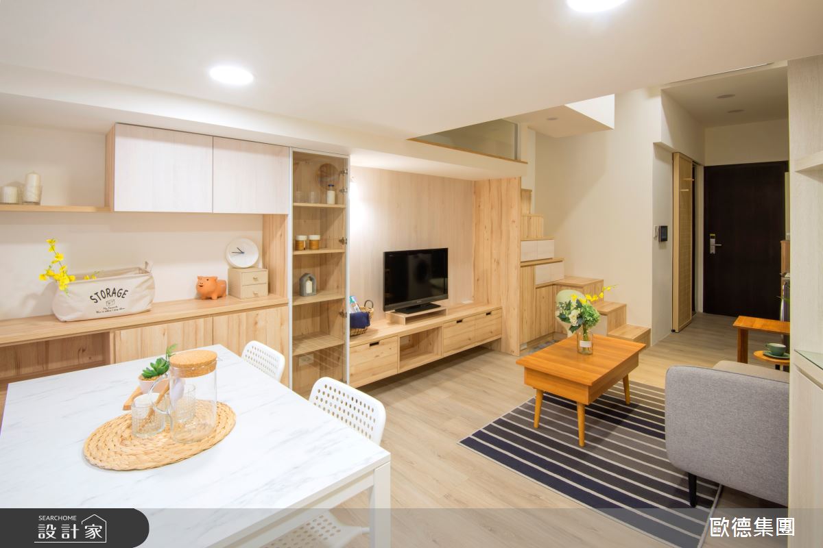 18坪新成屋(5年以下)＿休閒風客廳樓梯案例圖片＿台灣歐德傢俱股份有限公司＿歐德_137之4
