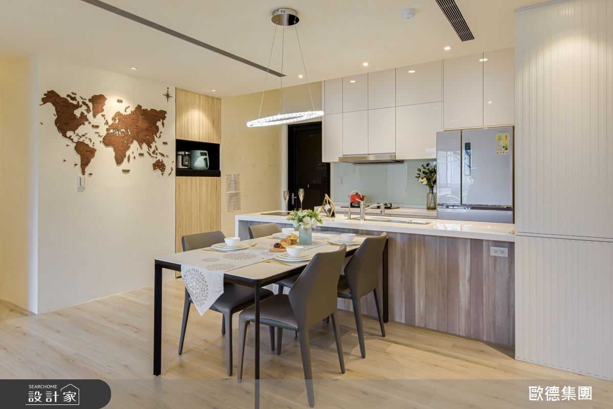 32坪新成屋(5年以下)＿現代風餐廳廚房吧檯案例圖片＿台灣歐德傢俱股份有限公司＿歐德_143之12