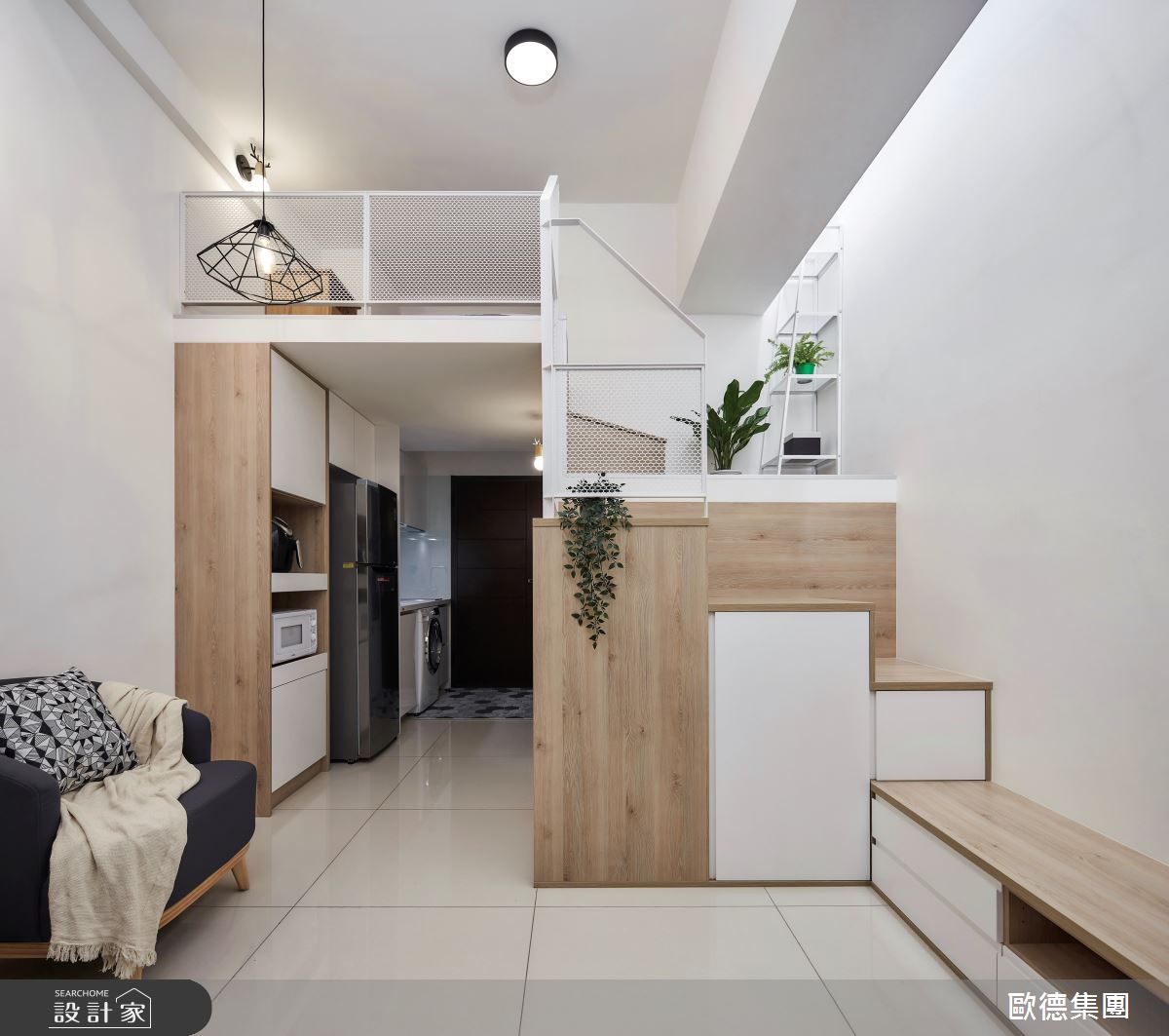 14坪新成屋(5年以下)＿混搭風客廳樓梯案例圖片＿台灣歐德傢俱股份有限公司＿歐德_147之24