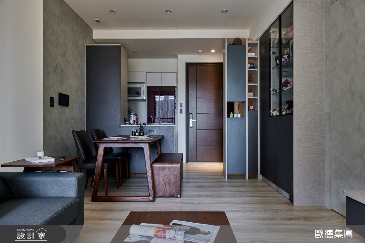 17坪新成屋(5年以下)＿現代風玄關客廳餐廳廚房中島案例圖片＿台灣歐德傢俱股份有限公司＿歐德_164之1