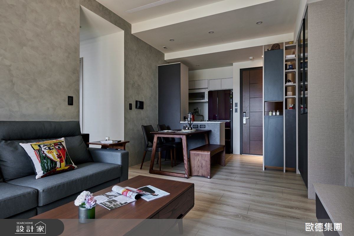 17坪新成屋(5年以下)＿現代風玄關客廳餐廳廚房中島案例圖片＿台灣歐德傢俱股份有限公司＿歐德_164之3