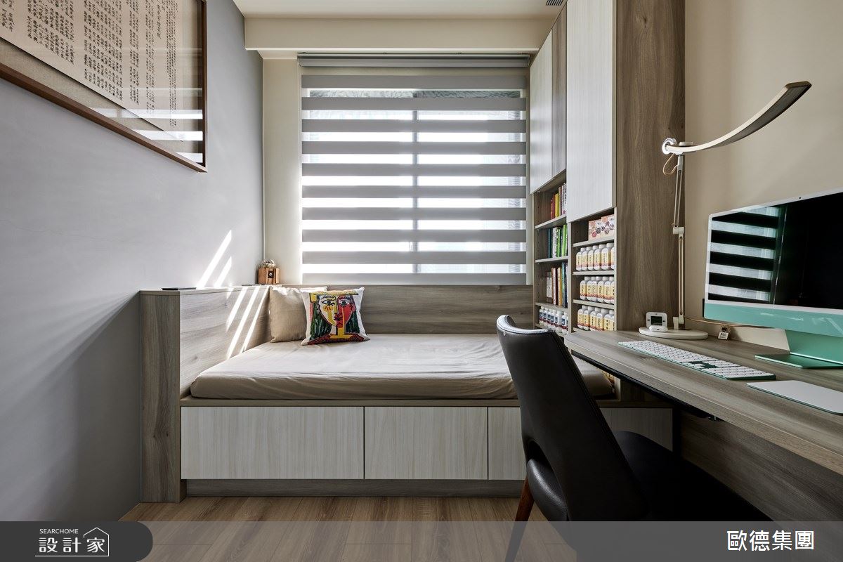 17坪新成屋(5年以下)＿現代風書房臥榻客房案例圖片＿台灣歐德傢俱股份有限公司＿歐德_164之16