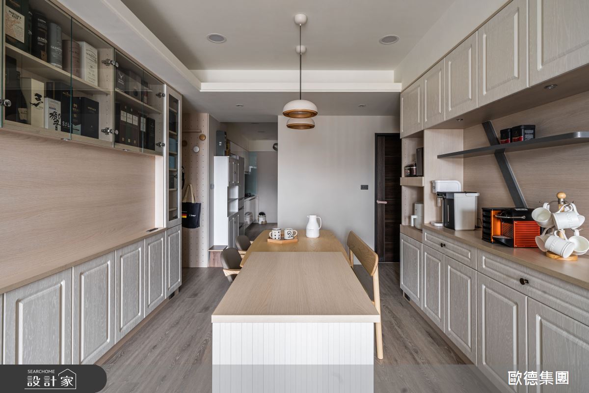 40坪新成屋(5年以下)＿混搭風餐廳廚房中島案例圖片＿台灣歐德傢俱股份有限公司＿歐德_185之4