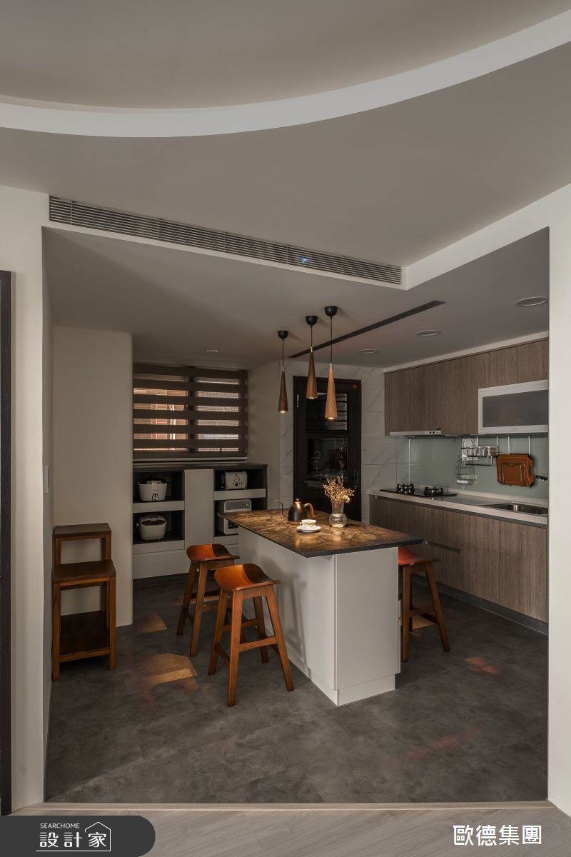 25坪新成屋(5年以下)＿混搭風餐廳廚房中島案例圖片＿台灣歐德傢俱股份有限公司＿歐德_187之12