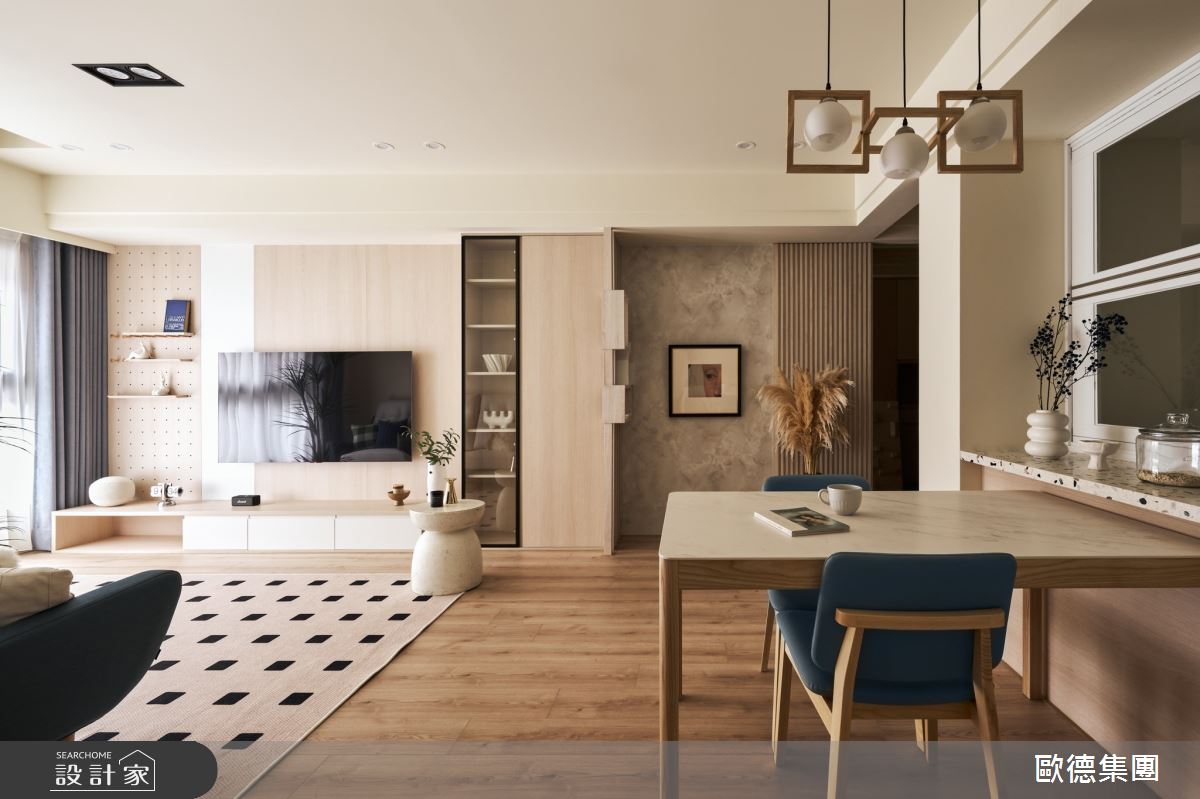 28坪新成屋(5年以下)＿北歐風客廳餐廳吧檯中島案例圖片＿台灣歐德傢俱股份有限公司＿歐德_191之9