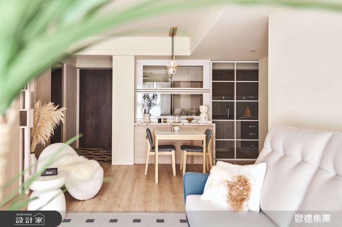 28坪新成屋(5年以下)＿北歐風玄關客廳餐廳廚房吧檯中島案例圖片＿台灣歐德傢俱股份有限公司＿歐德_191之10