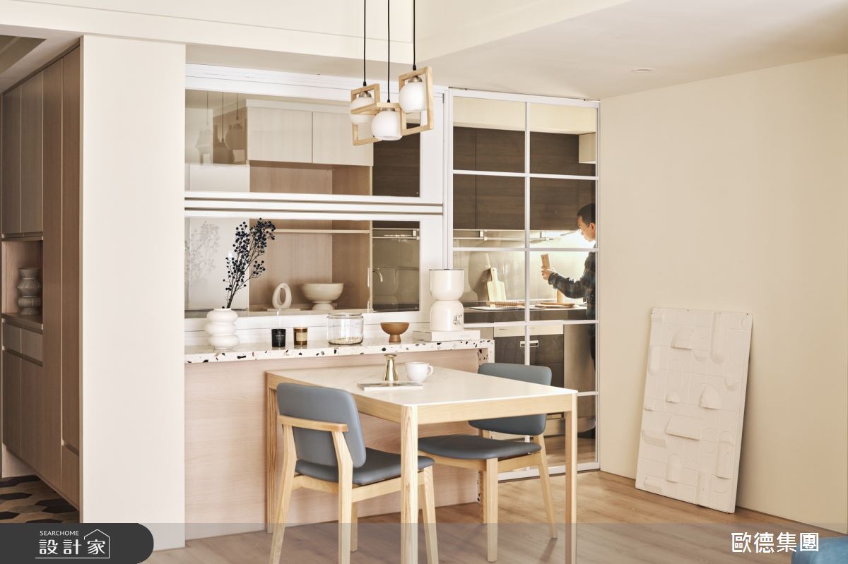 28坪新成屋(5年以下)＿北歐風餐廳廚房吧檯中島案例圖片＿台灣歐德傢俱股份有限公司＿歐德_191之12