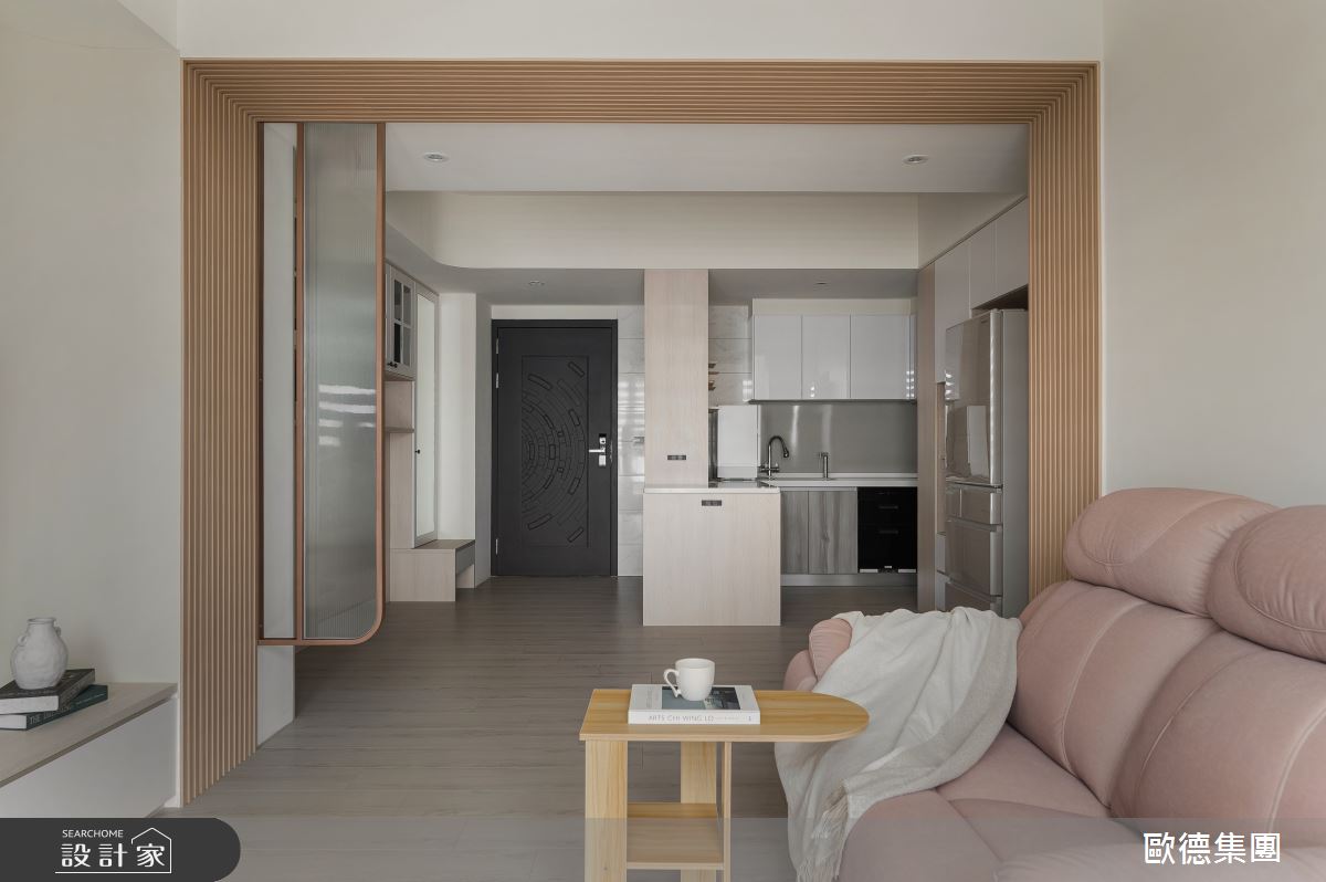 25坪新成屋(5年以下)＿日式風玄關客廳餐廳廚房吧檯中島案例圖片＿台灣歐德傢俱股份有限公司＿歐德_194之15