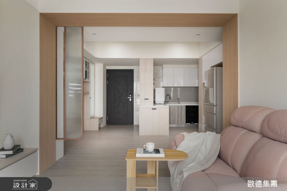 25坪新成屋(5年以下)＿日式風玄關客廳餐廳廚房吧檯中島案例圖片＿台灣歐德傢俱股份有限公司＿歐德_194之16