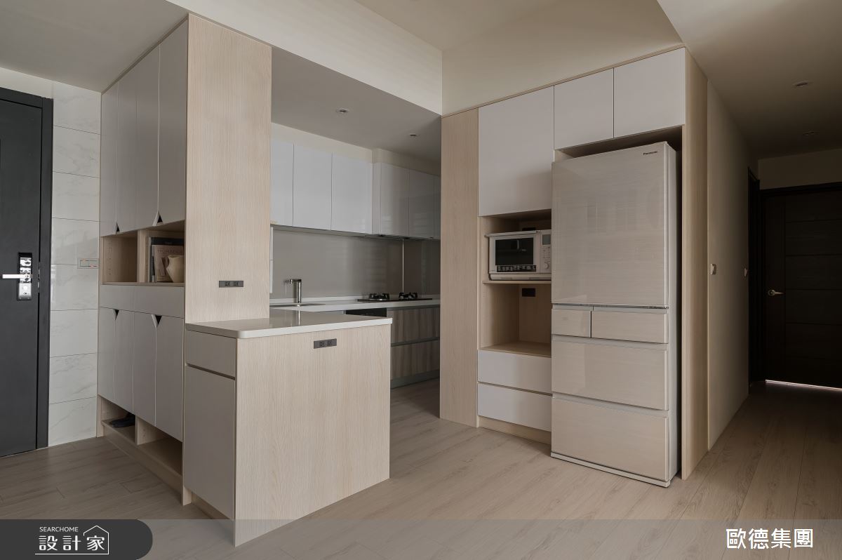 25坪新成屋(5年以下)＿日式風玄關餐廳廚房吧檯中島案例圖片＿台灣歐德傢俱股份有限公司＿歐德_194之19