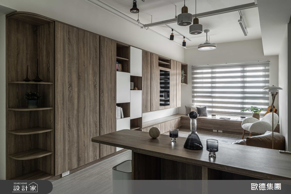 30坪新成屋(5年以下)＿日式風客廳餐廳吧檯中島案例圖片＿台灣歐德傢俱股份有限公司＿歐德_200之1