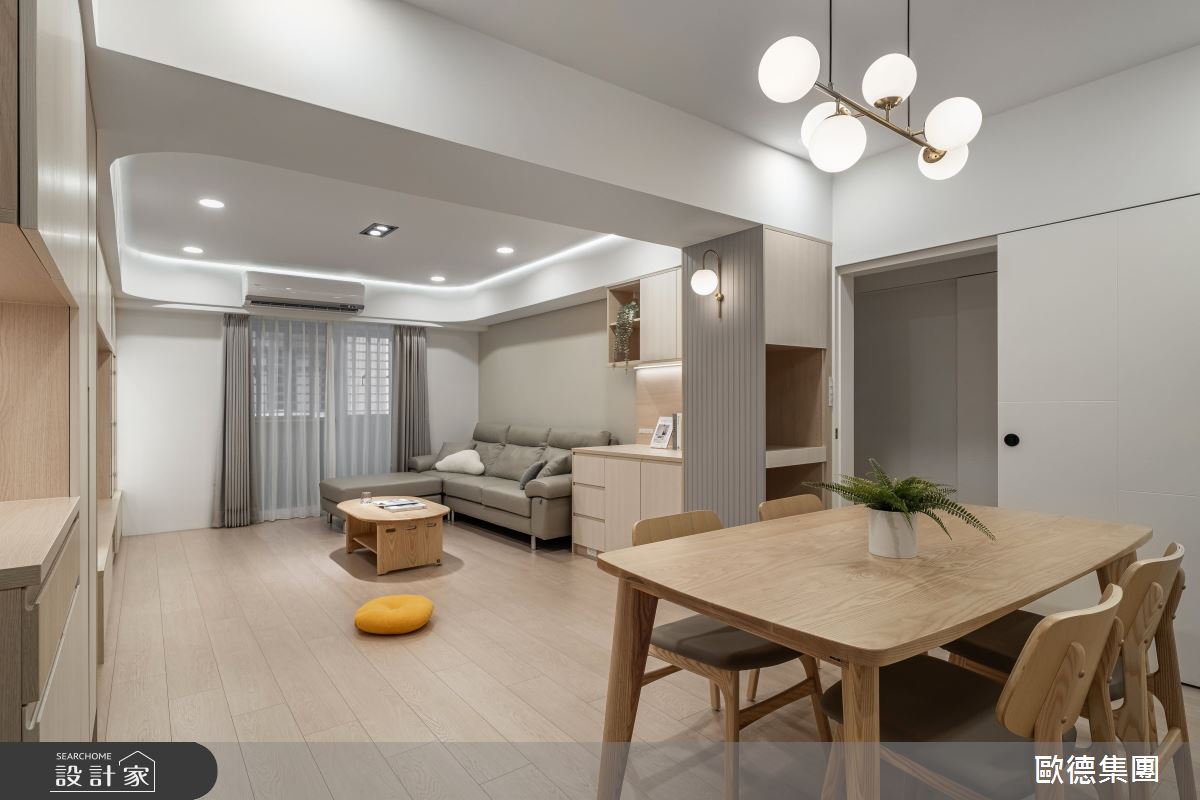 老屋(16~30年)＿北歐風客廳餐廳案例圖片＿台灣歐德傢俱股份有限公司＿歐德_202之3