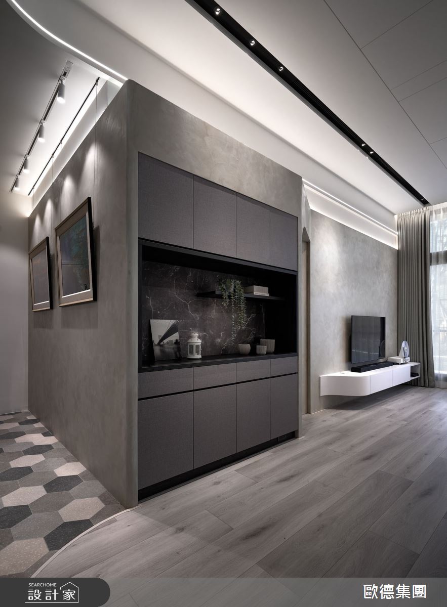 27坪新成屋(5年以下)＿現代簡約風玄關客廳案例圖片＿台灣歐德傢俱股份有限公司＿歐德_204之5