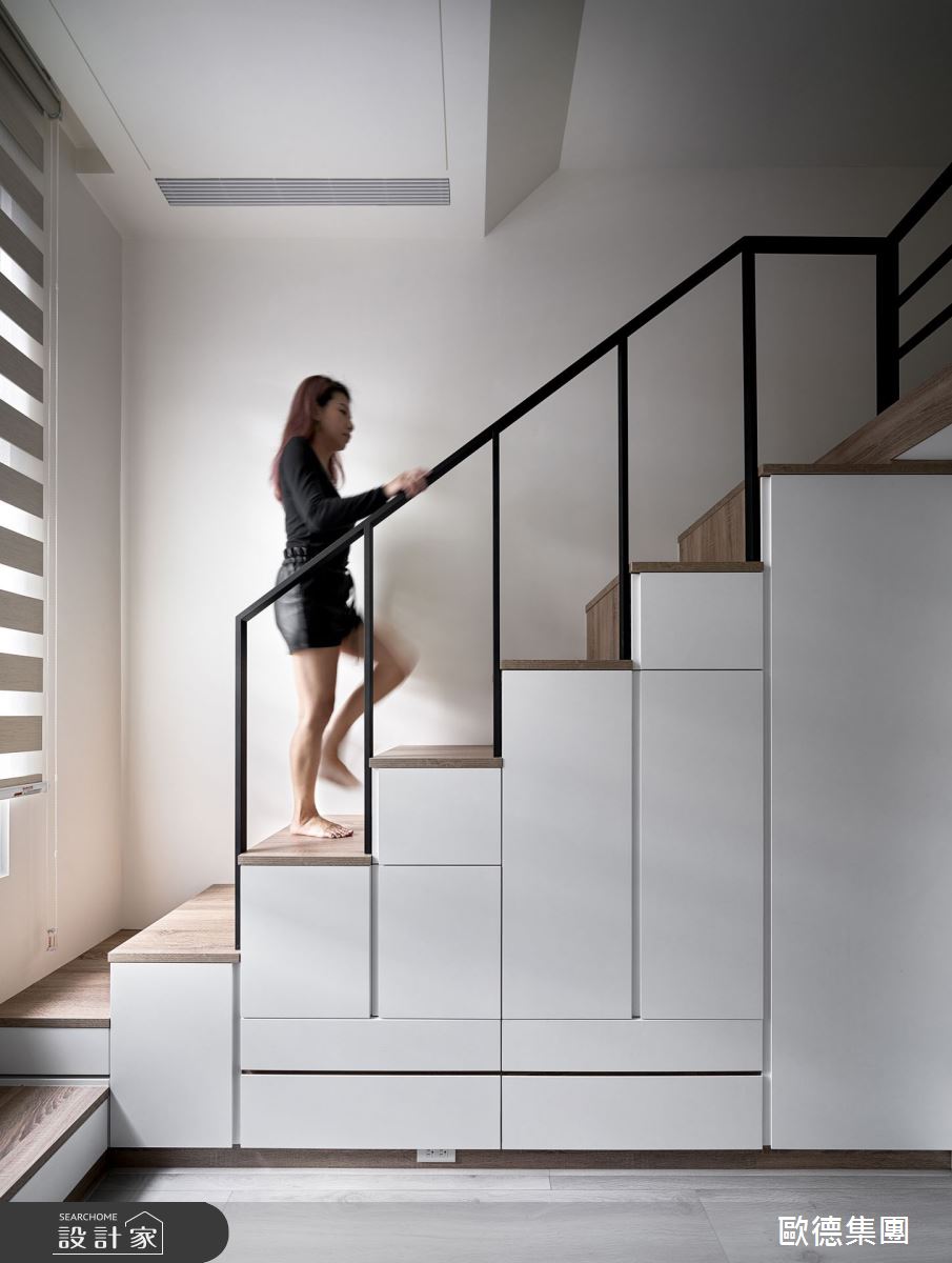 27坪新成屋(5年以下)＿現代簡約風樓梯案例圖片＿台灣歐德傢俱股份有限公司＿歐德_204之17