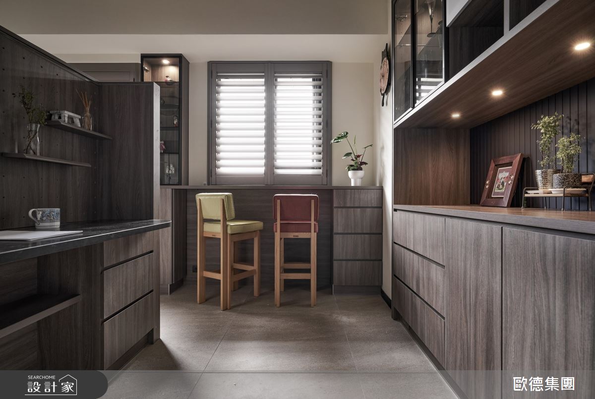 25坪新成屋(5年以下)＿混搭風吧檯書房案例圖片＿台灣歐德傢俱股份有限公司＿歐德_205之23