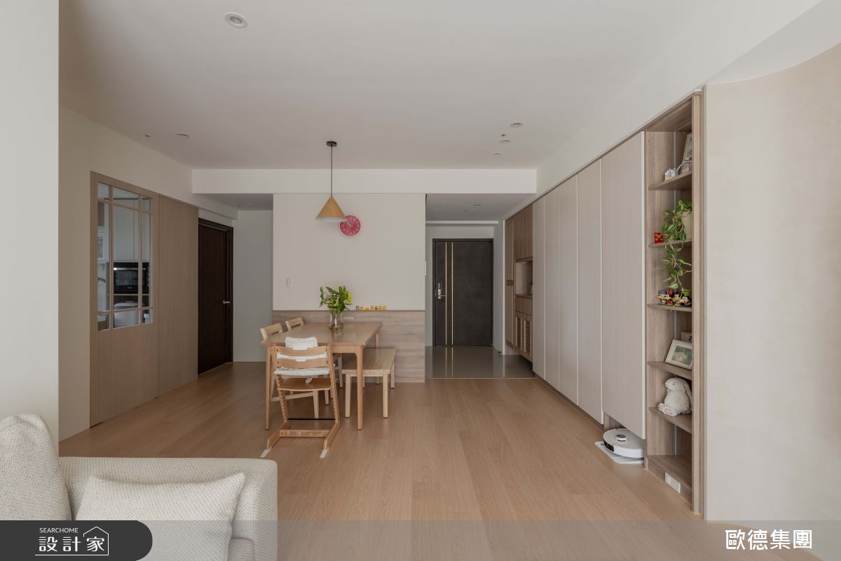 23坪中古屋(5~15年)＿簡約日式風玄關客廳餐廳案例圖片＿台灣歐德傢俱股份有限公司＿歐德_207之5