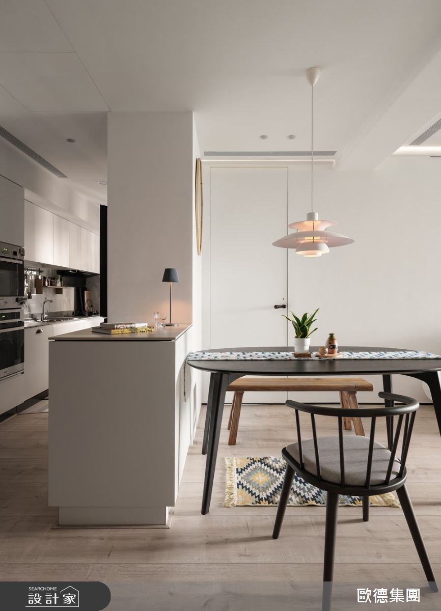 23坪新成屋(5年以下)＿混搭風餐廳廚房中島案例圖片＿台灣歐德傢俱股份有限公司＿歐德_209之9