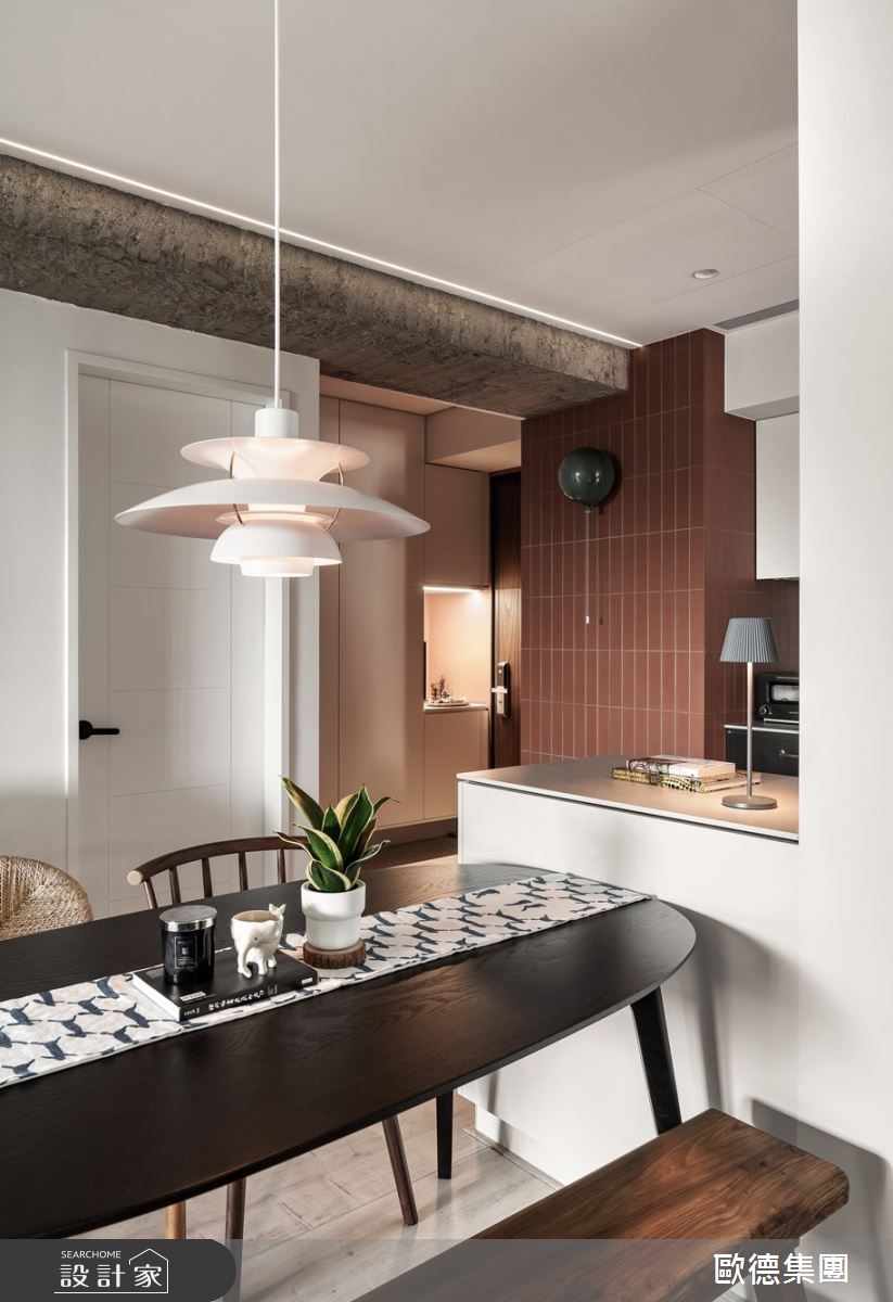23坪新成屋(5年以下)＿混搭風餐廳中島案例圖片＿台灣歐德傢俱股份有限公司＿歐德_209之13