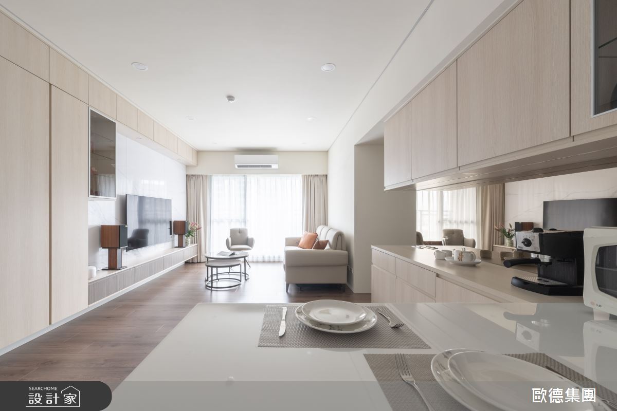 29坪新成屋(5年以下)＿混搭風客廳餐廳中島案例圖片＿台灣歐德傢俱股份有限公司＿歐德_210之3