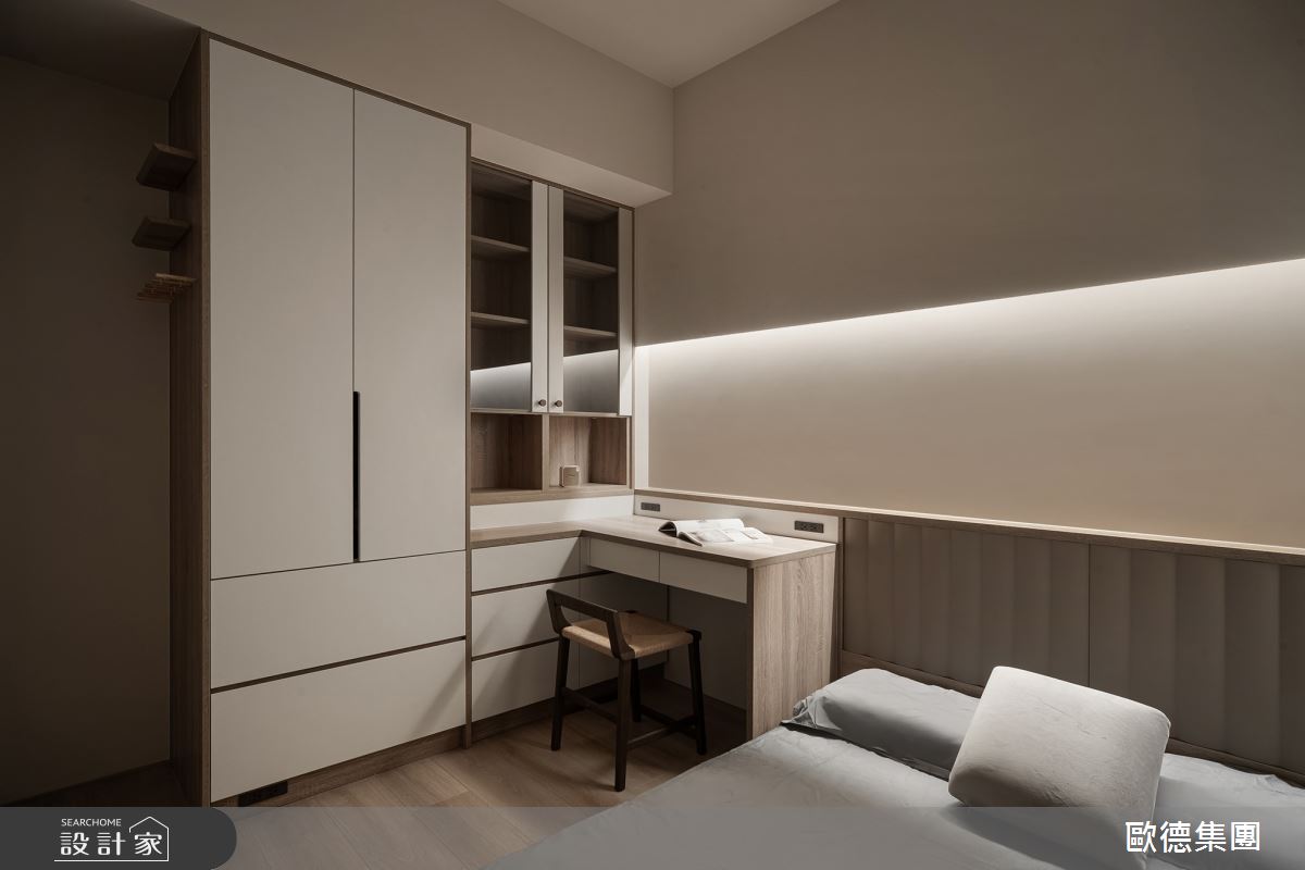 28坪新成屋(5年以下)＿奶油侘寂風孝親房案例圖片＿台灣歐德傢俱股份有限公司＿歐德_211之12