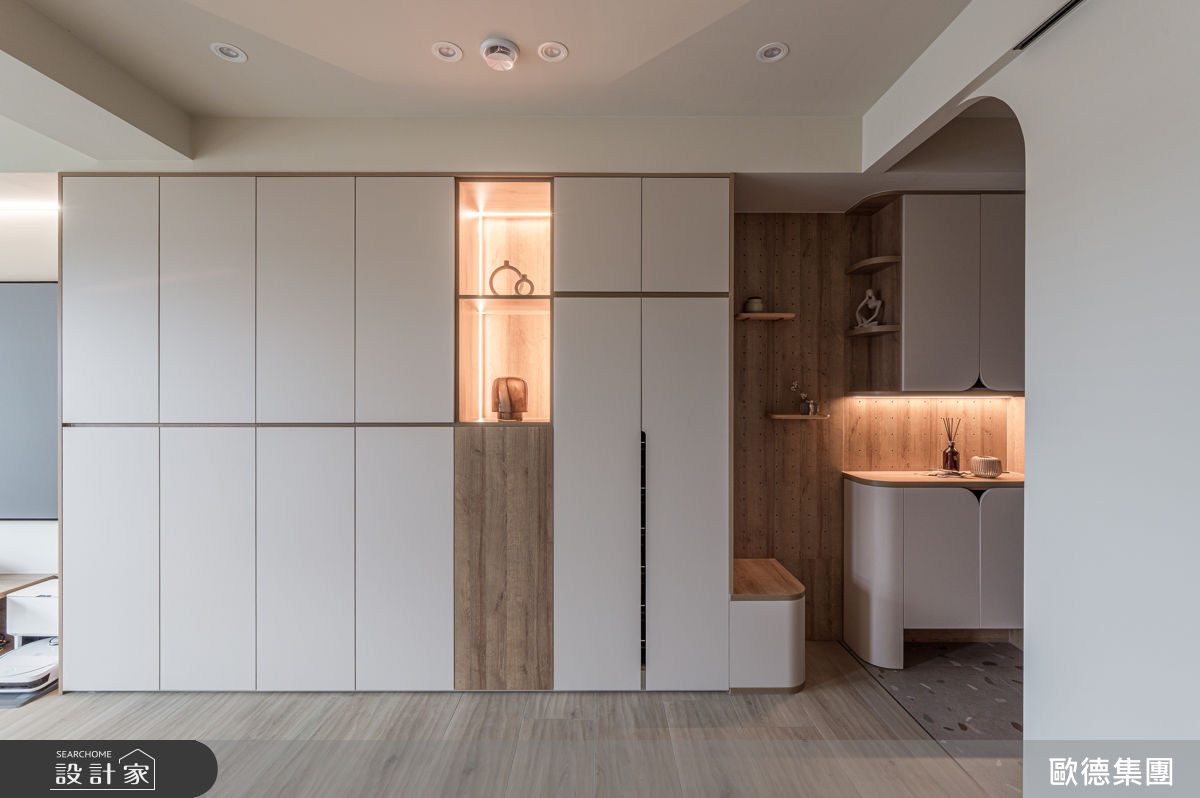25坪新成屋(5年以下)＿奶油風玄關案例圖片＿台灣歐德傢俱股份有限公司＿歐德_213之3