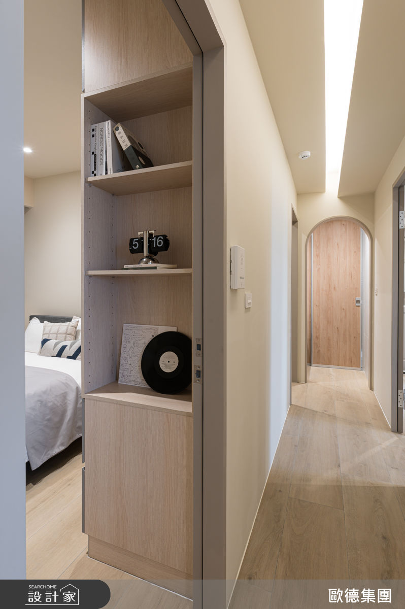 25坪新成屋(5年以下)＿奶油風臥室走廊案例圖片＿台灣歐德傢俱股份有限公司＿歐德_213之15