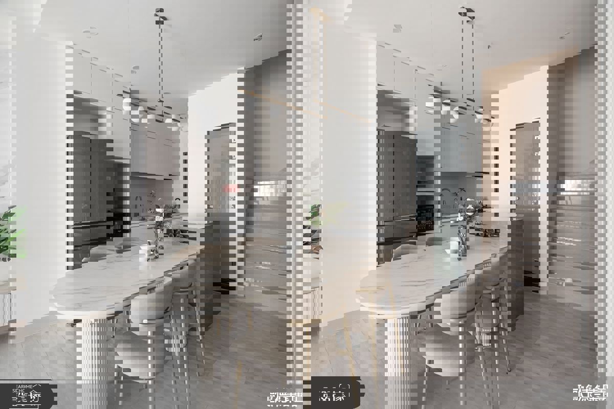 100坪新成屋(5年以下)＿美式風餐廳廚房樓梯中島案例圖片＿台灣歐德傢俱股份有限公司＿歐德_215之14