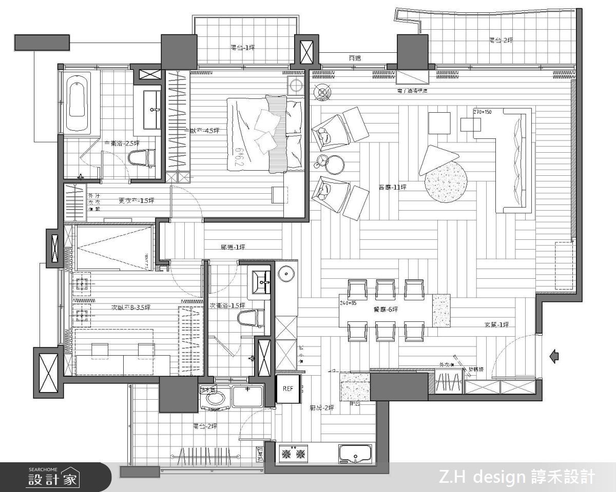61坪新成屋(5年以下)＿簡約風案例圖片＿Z.H design 諄禾設計＿諄禾_03之35