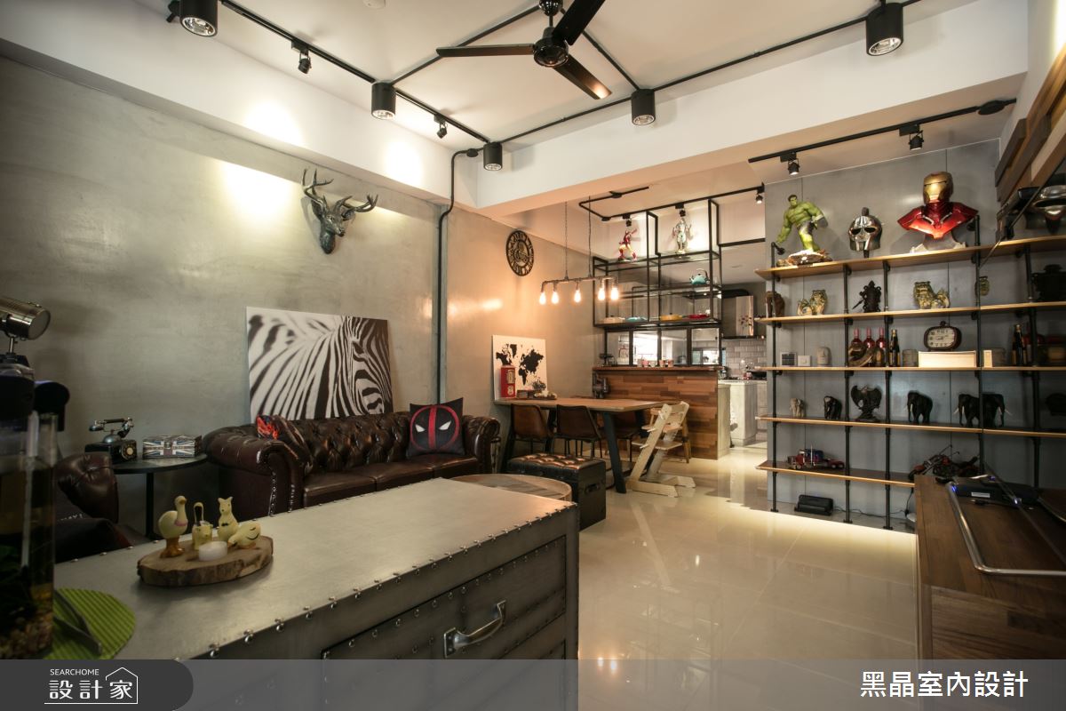64坪新成屋(5年以下)＿工業風案例圖片＿黑晶室內設計＿黑晶_01之1
