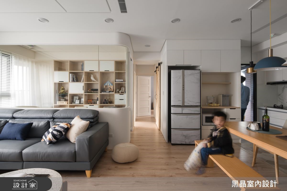 27坪新成屋(5年以下)＿北歐風客廳餐廳書房走廊案例圖片＿黑晶室內設計＿黑晶_20之7