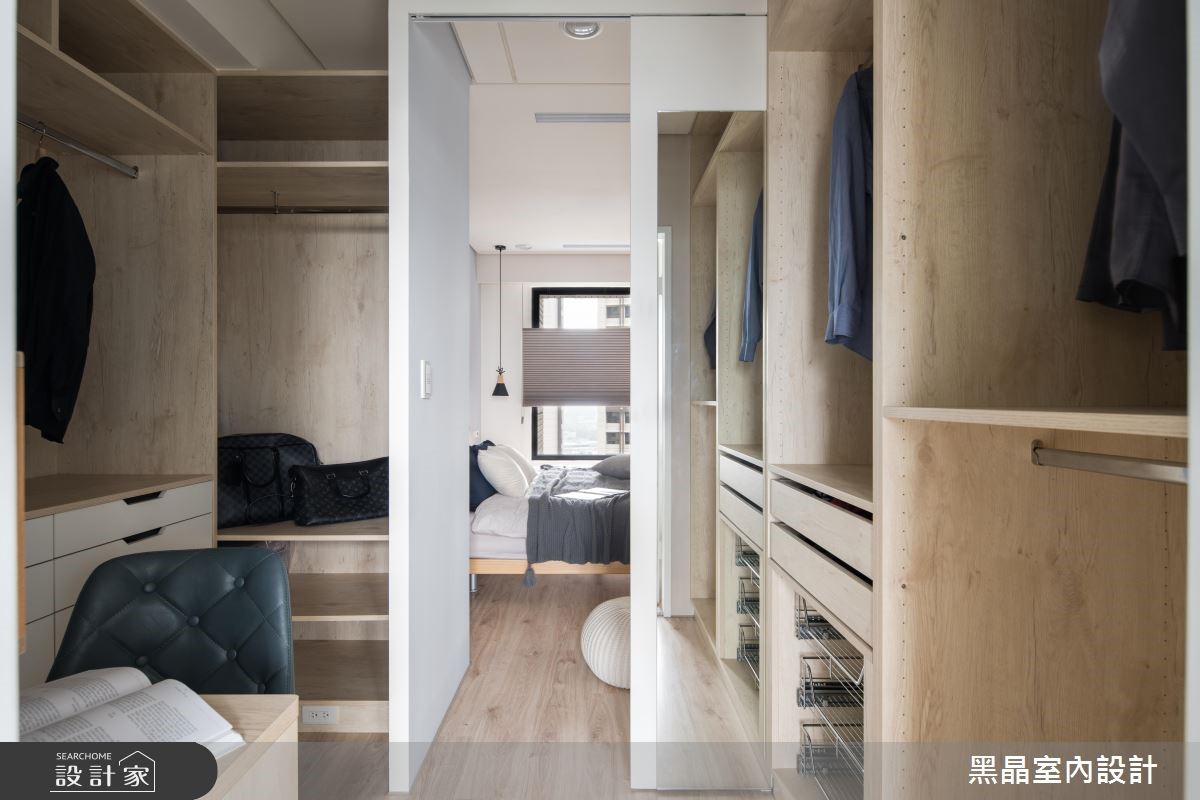 27坪新成屋(5年以下)＿北歐風更衣間案例圖片＿黑晶室內設計＿黑晶_20之18
