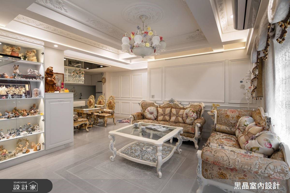 27坪老屋(16~30年)＿新古典客廳案例圖片＿黑晶室內設計＿黑晶_21之3