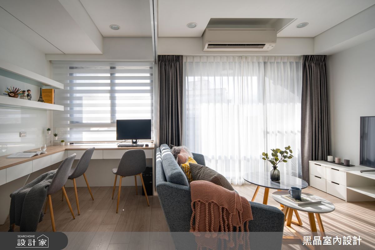 18坪新成屋(5年以下)＿北歐風客廳書房案例圖片＿黑晶室內設計＿黑晶_25之11