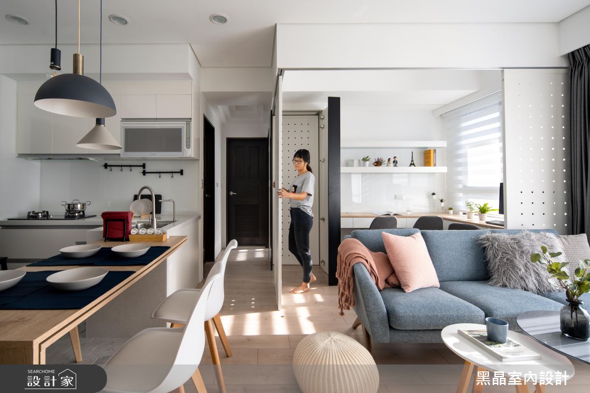 18坪新成屋(5年以下)＿北歐風客廳餐廳廚房案例圖片＿黑晶室內設計＿黑晶_25之4