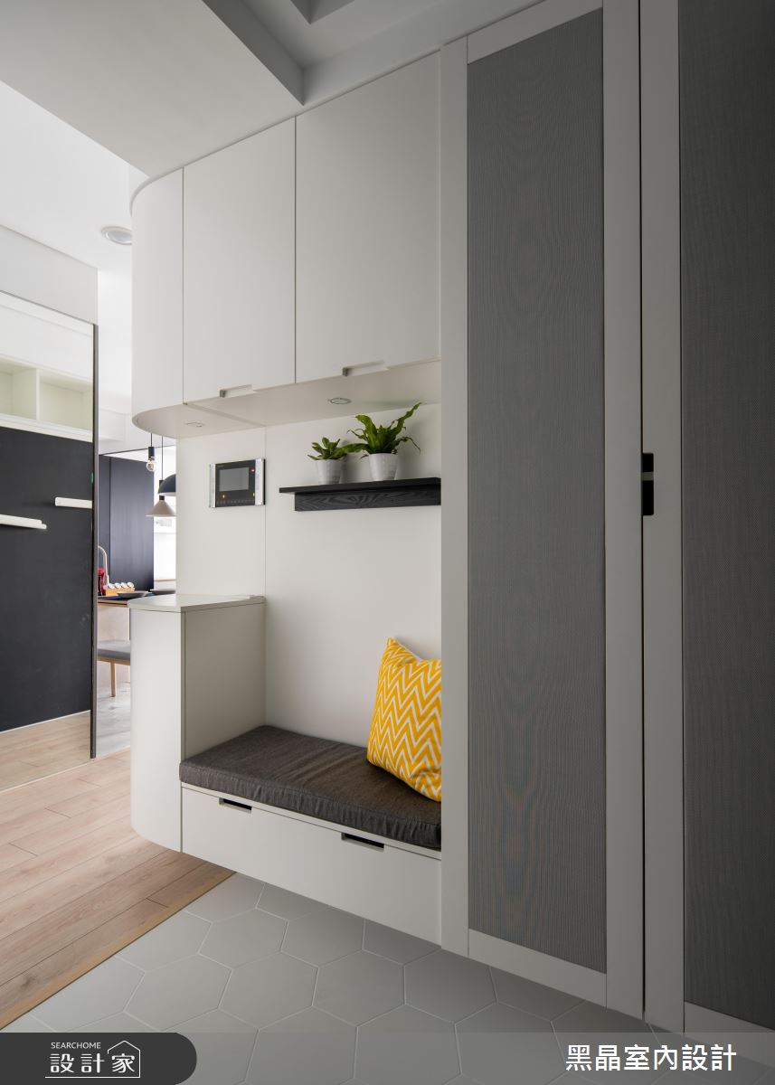 18坪新成屋(5年以下)＿北歐風玄關案例圖片＿黑晶室內設計＿黑晶_25之2