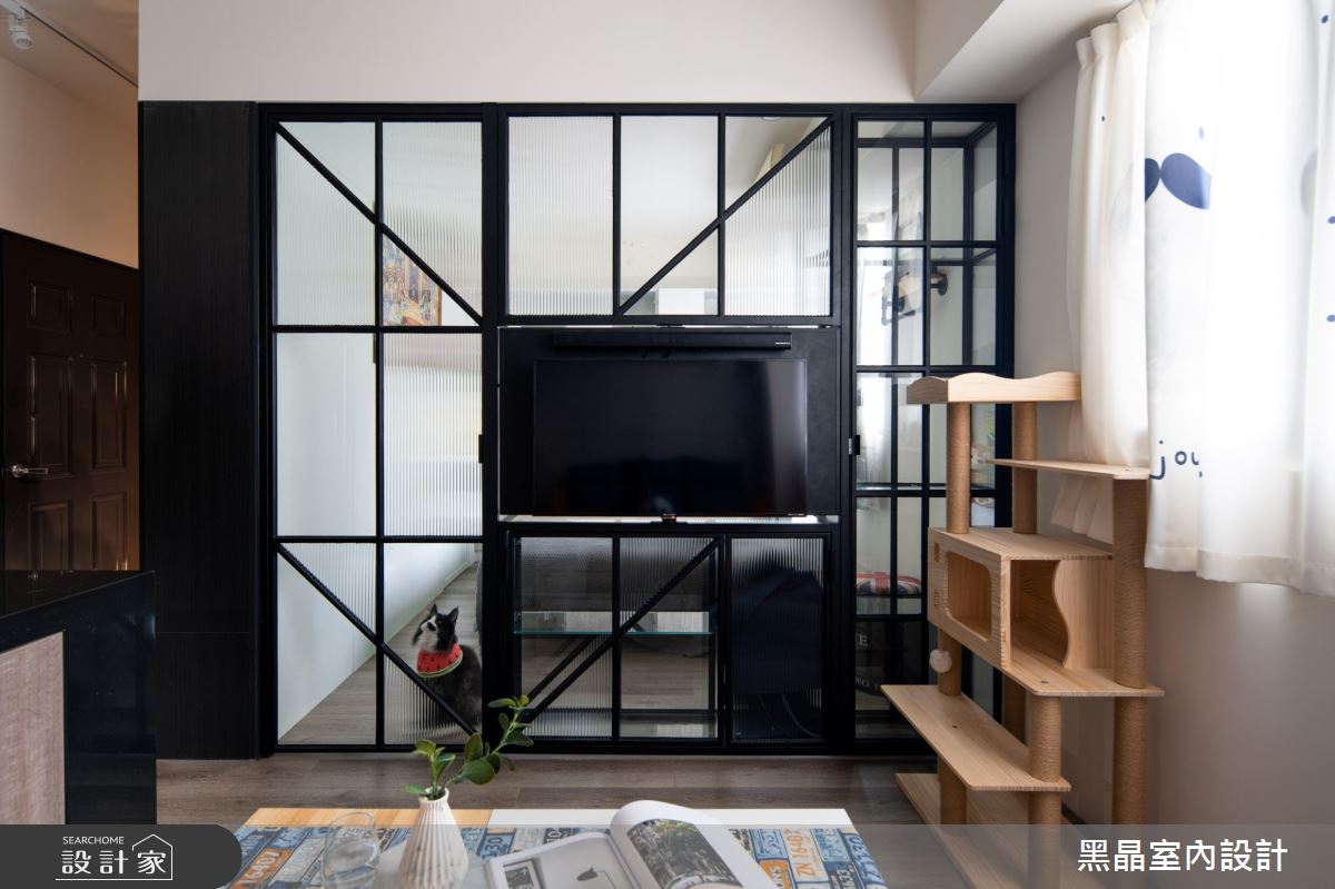 10坪中古屋(5~15年)＿工業風客廳案例圖片＿黑晶室內設計＿黑晶_28之9