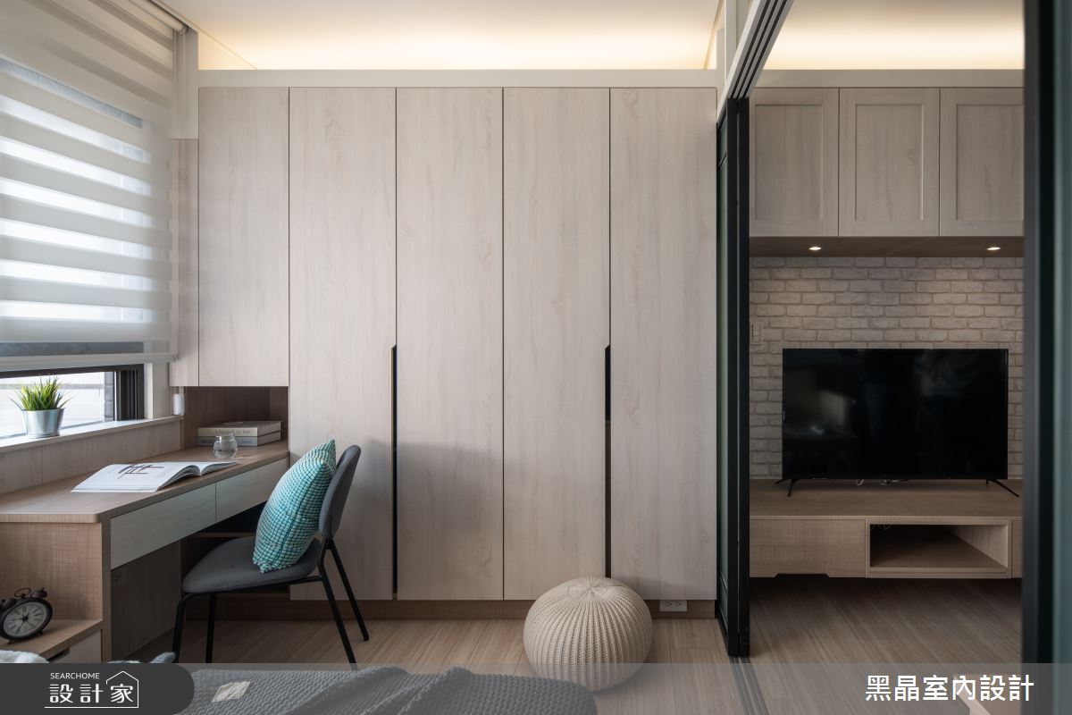 7坪新成屋(5年以下)＿北歐風客廳臥室案例圖片＿黑晶室內設計＿黑晶_31之11