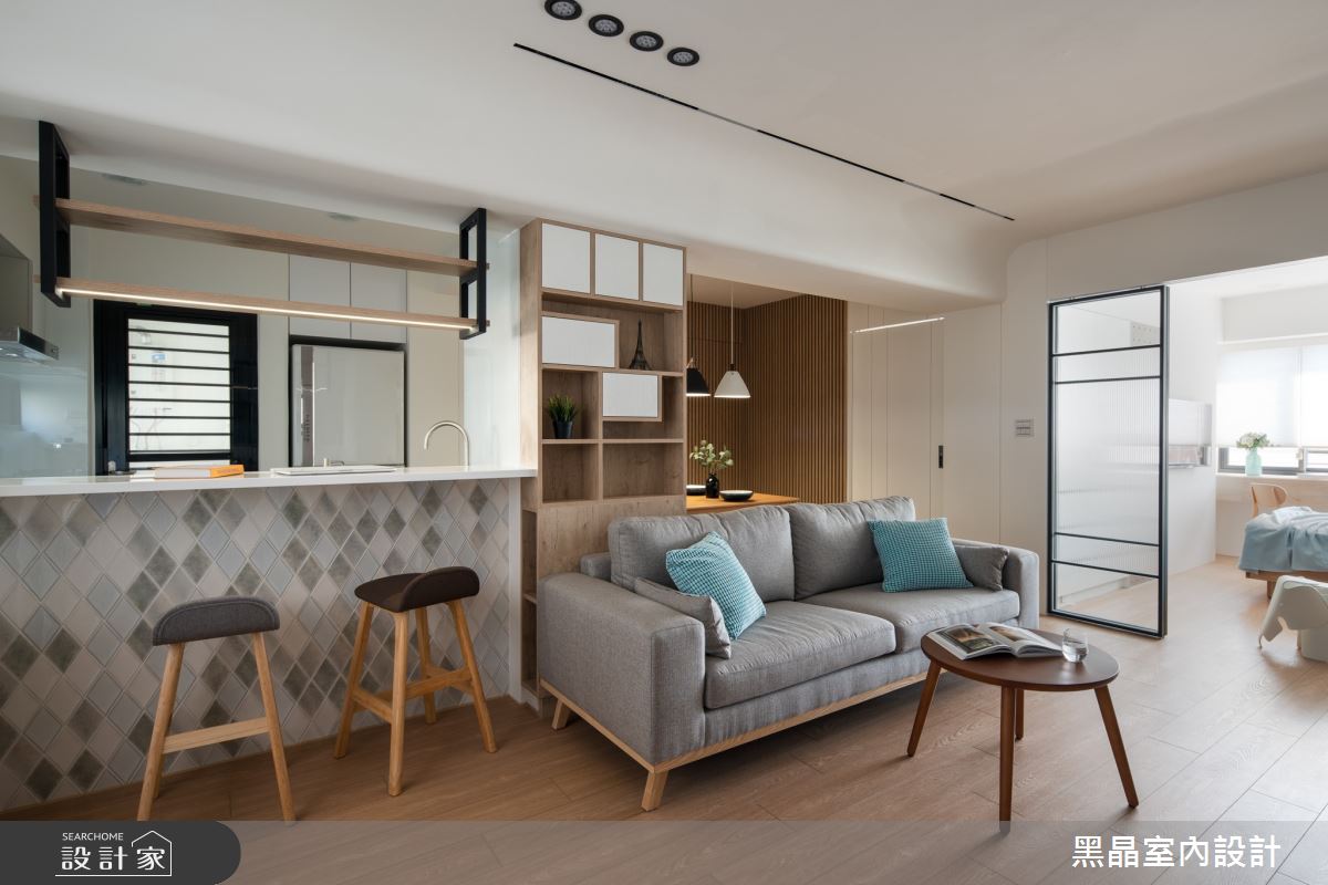 23坪老屋(31~40年)＿北歐風客廳吧檯案例圖片＿黑晶室內設計＿黑晶_33之3