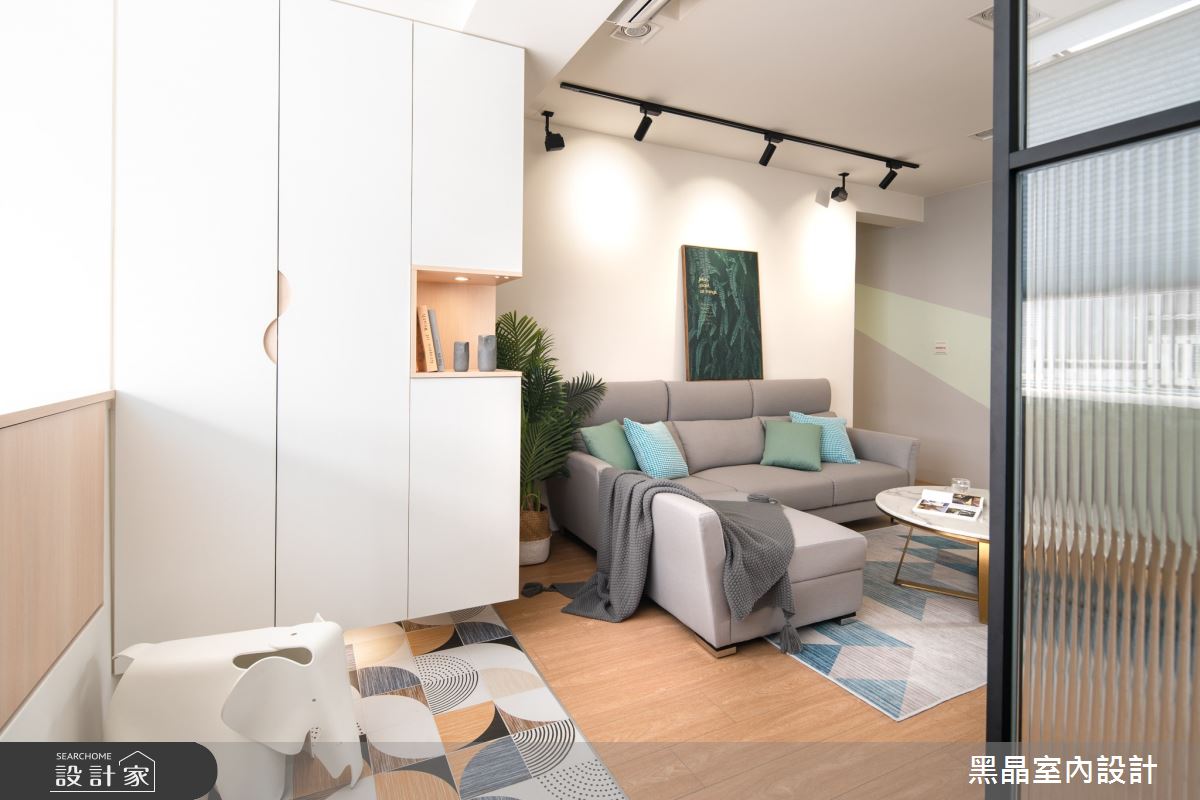 25坪老屋(31~40年)＿北歐風玄關客廳案例圖片＿黑晶室內設計＿黑晶_40之2